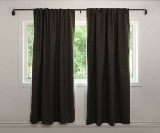 Permanent blackout curtain for long and wide window standard size