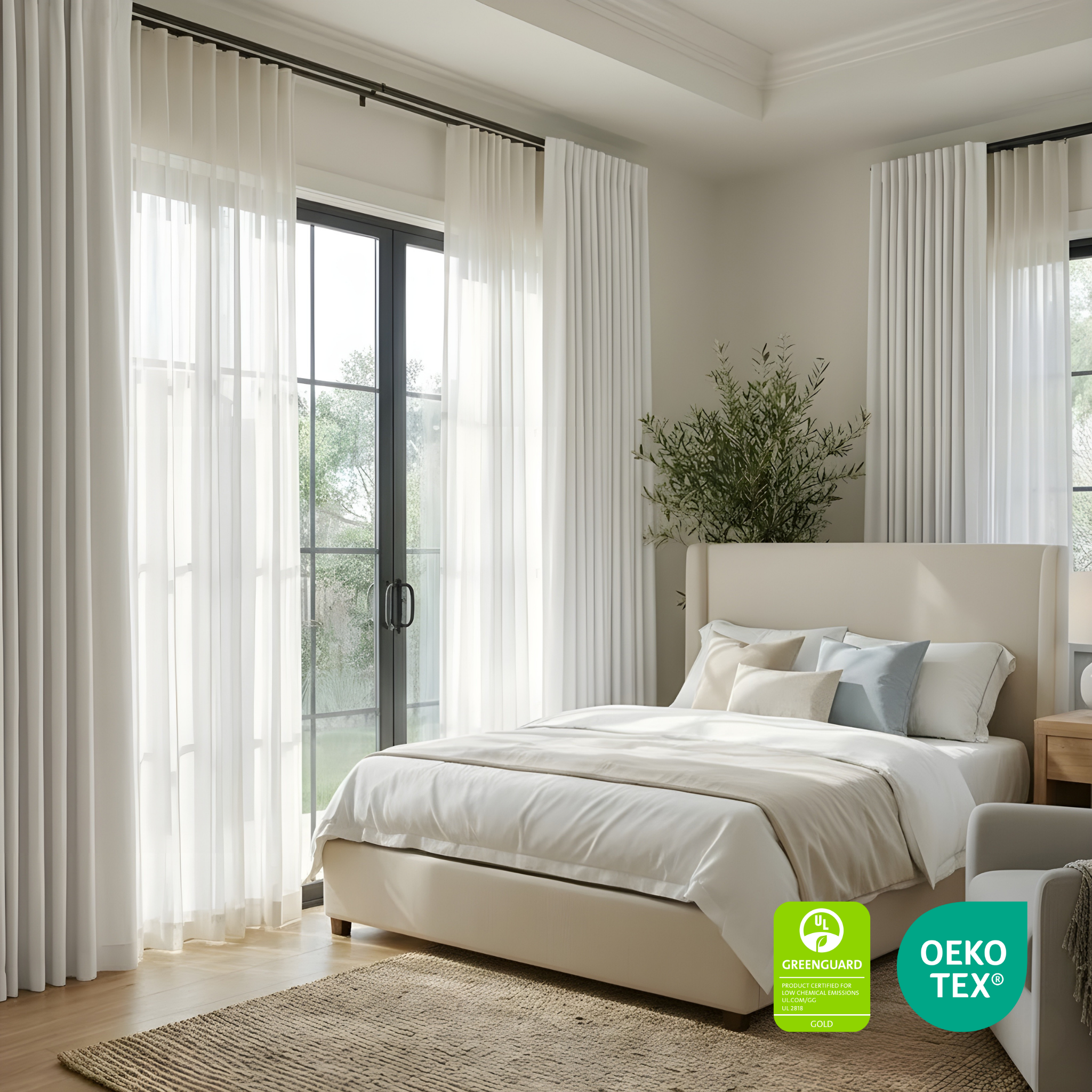 White Blackout Curtains