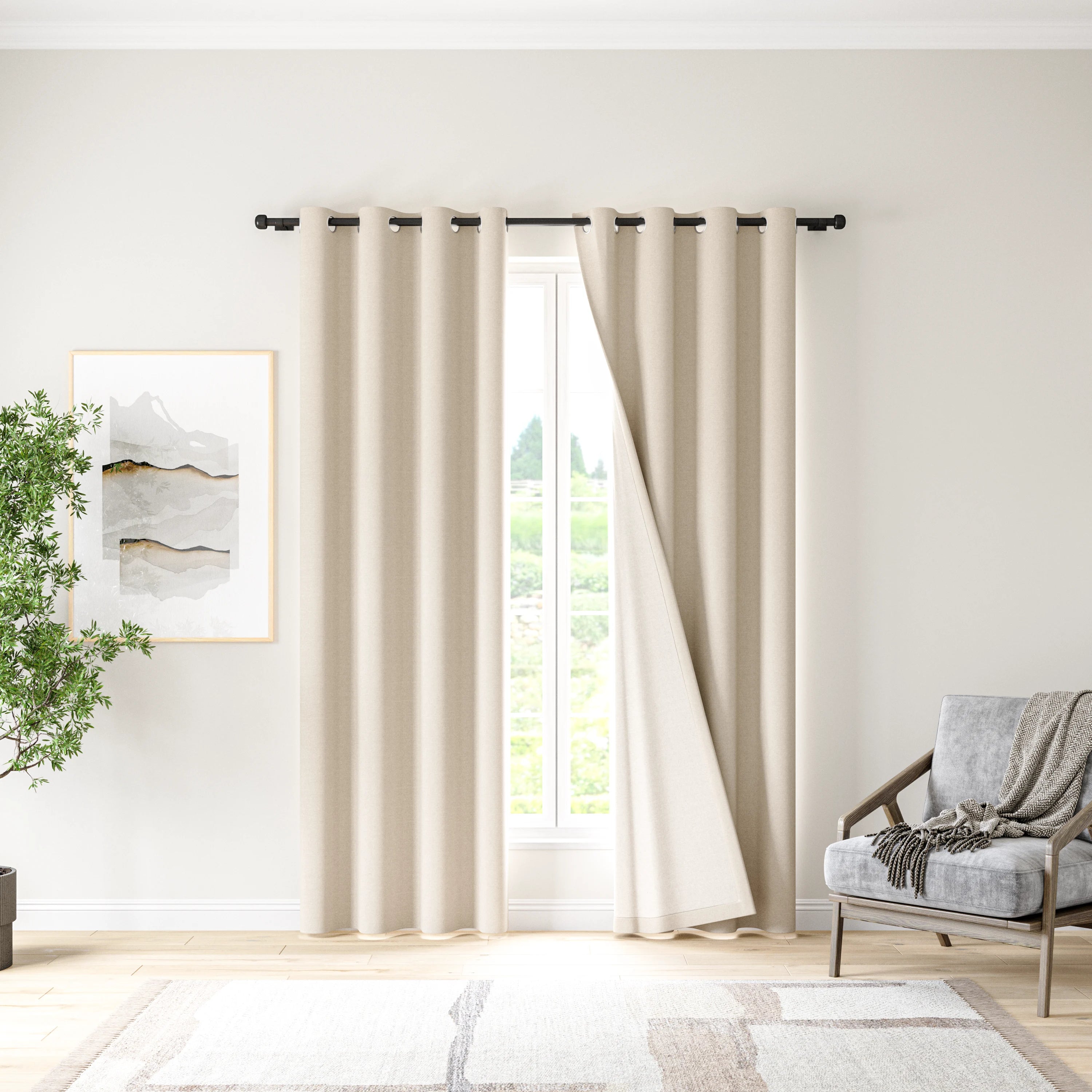 Grommet Blackout Curtains (Set of 2)