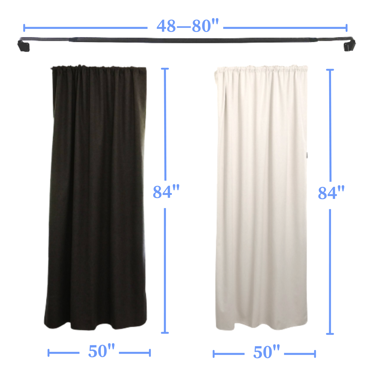 Sleepout® Blackout Curtains and Rod